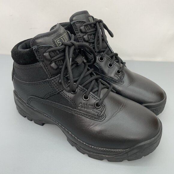 5.11 Tactical ATAC Low Boots Combat Duty Military Work Leather Black Mens 6.5 - Picture 1 of 14